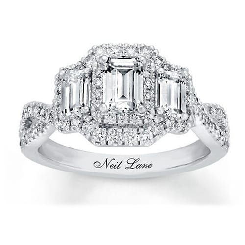 NEIL LANE Bridal Oval Diamond Halo Engagement Ring & Band Set 1.88 tcw | QD  Jewelry