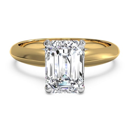 SOLITAIRE DIAMOND KNIFE-EDGE ENGAGEMENT RING | The Plunge
