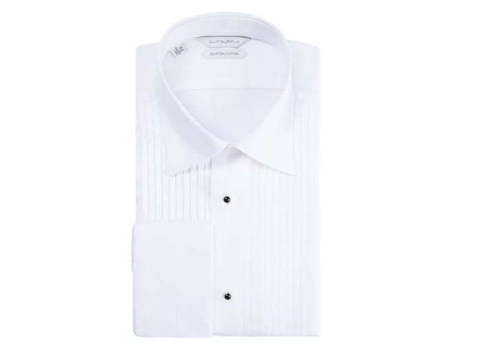 Suitsupply White Plain Tuxedo Shirt