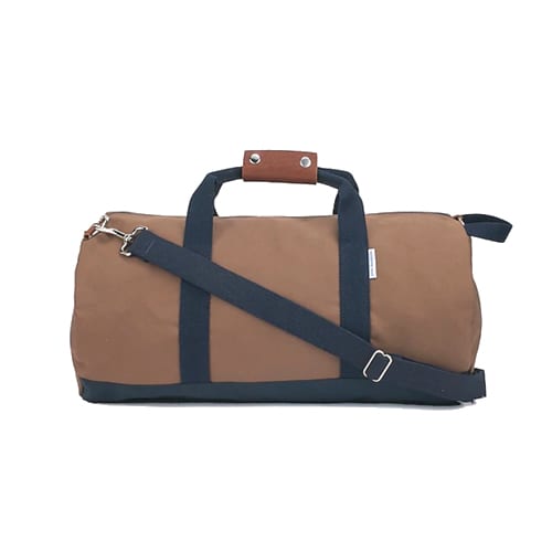 vintage J,CREW Plaid Wool Travel brown leather duffle bag 24'' |  eBay